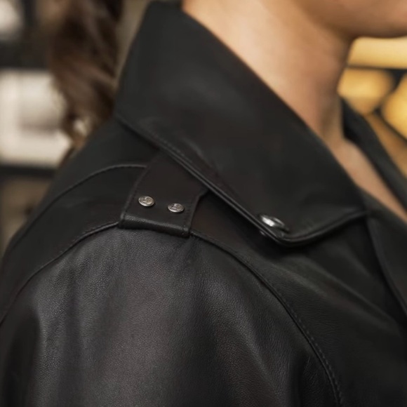 Harley Davidson Women's 120th Anniversary D-Pocket Biker Leather Jacket - Black - Picture 6 of 16